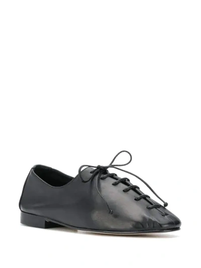 Shop Hereu Plegada Deconstructed Lace-up Shoes In Black