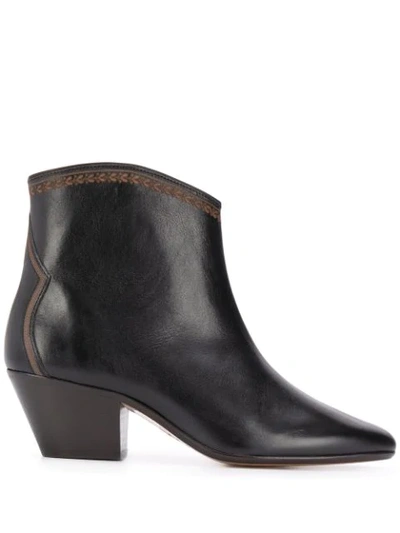 Shop Isabel Marant Dacken Ankle Boots In Black
