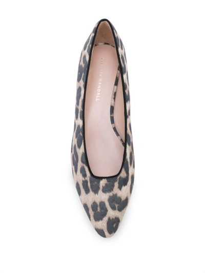 Shop Loeffler Randall Simone Leopard-print Ballerina Shoes In Brown