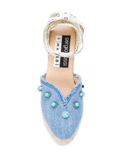 Shop Sergio Rossi X Manebí Espadrilles In Blue