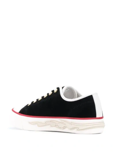 Shop Sandro Flame Sole Low-top Sneakers In Black