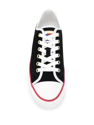 Shop Sandro Flame Sole Low-top Sneakers In Black