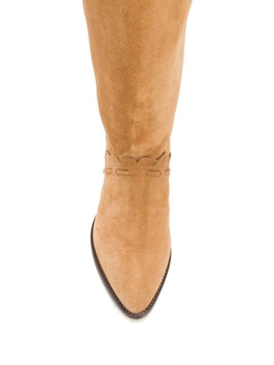 Shop Isabel Marant Luiz 60mm Tight-high Boots In Neutrals