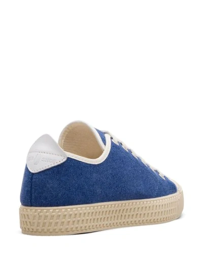 Shop Car Shoe Logo Low-top Sneakers In Blue