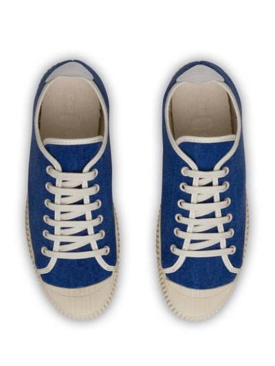 Shop Car Shoe Logo Low-top Sneakers In Blue
