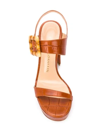 Shop Chloe Gosselin Amber 115mm Sandals In Brown