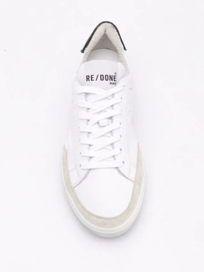 Shop Re/done Colour-block Low Top Sneakers In White