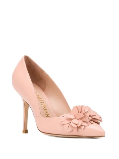 Shop Stuart Weitzman Pointed Petal Court Heels In Neutrals