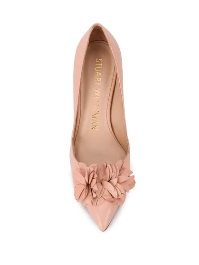 Shop Stuart Weitzman Pointed Petal Court Heels In Neutrals