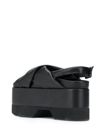 Shop Simone Rocha Platform Leather Sandals In Black