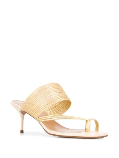 Shop Aquazzura Sunny Sandals 60mm In Gold