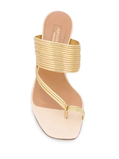 Shop Aquazzura Sunny Sandals 60mm In Gold