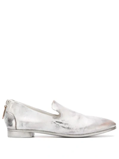 Shop Marsèll Spray Paint Effect Slippers In Silver
