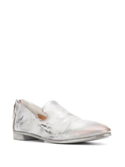 Shop Marsèll Spray Paint Effect Slippers In Silver