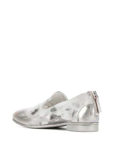 Shop Marsèll Spray Paint Effect Slippers In Silver