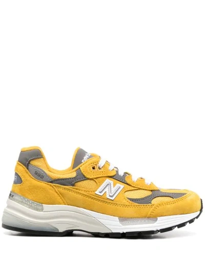 Shop New Balance 992 Mesh Panel Low-top Sneakers In Yellow