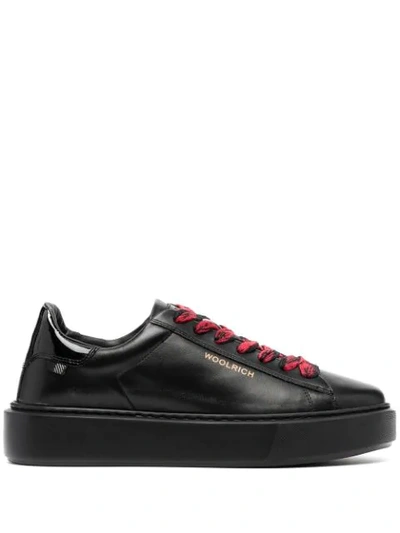 Shop Woolrich All Round Low Top Trainers In Black