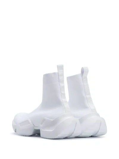 Shop Versace Jeans Couture High-top Sock Sneakers In White