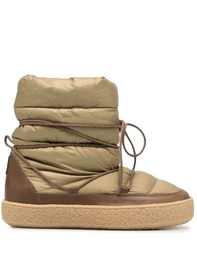 Shop Isabel Marant Zimlee Padded Snow Boots In Green