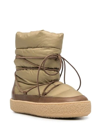 Shop Isabel Marant Zimlee Padded Snow Boots In Green