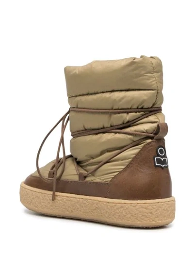 Shop Isabel Marant Zimlee Padded Snow Boots In Green
