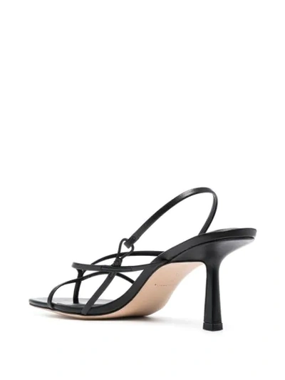 Shop Studio Amelia Leather Slingback Sandals In Black