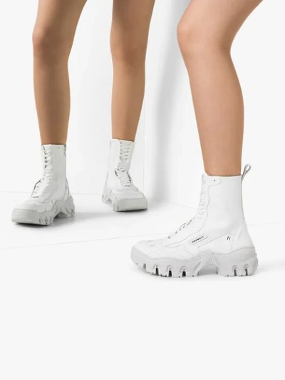 Shop Rombaut White Boccacio Chunky Sole Ankle Boots