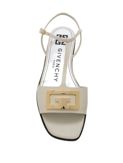 Shop Givenchy Mystic Flat Sandals In Neutrals
