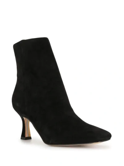 Shop Sam Edelman Lizzo Martini-heeled Ankle Boots In Black