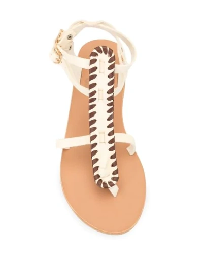 Shop Ancient Greek Sandals Alexa Flat Sandals In White