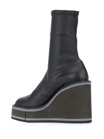 Shop Clergerie Bliss 110mm Wedge Boots In Black