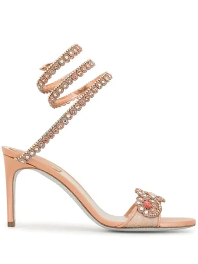 Shop René Caovilla Cleo Open-toe Sandals In Pink