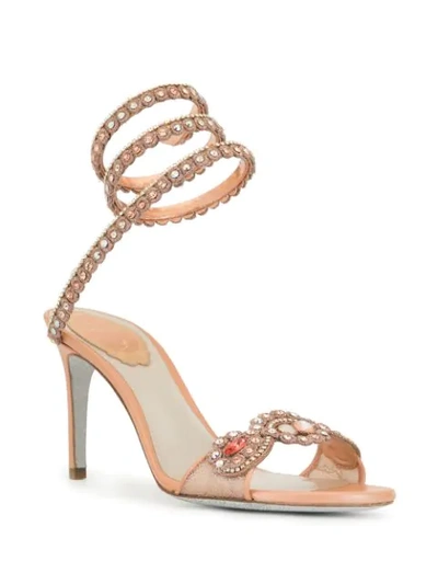 Shop René Caovilla Cleo Open-toe Sandals In Pink