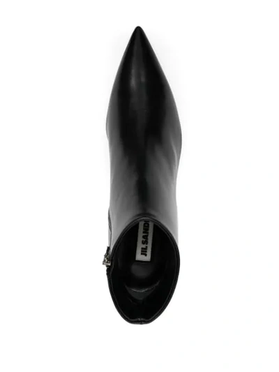 Shop Jil Sander Tapered-heel Ankle Boots In Black