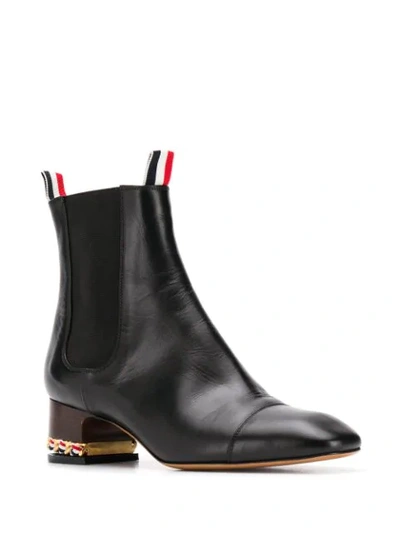 Shop Thom Browne Zipped Ankle Boots In Blue