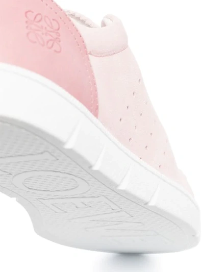 Shop Loewe Panelled Sneakers In Pink