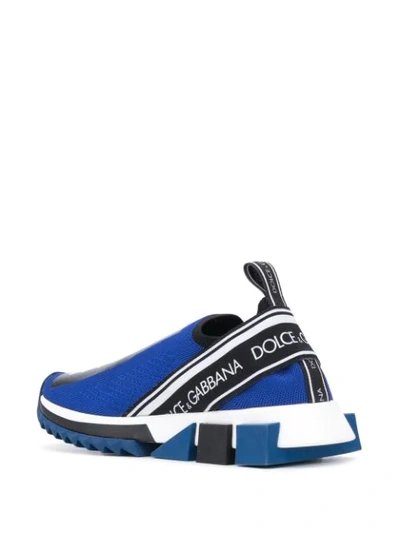 Shop Dolce & Gabbana Sorrento Sock Sneakers In Blue