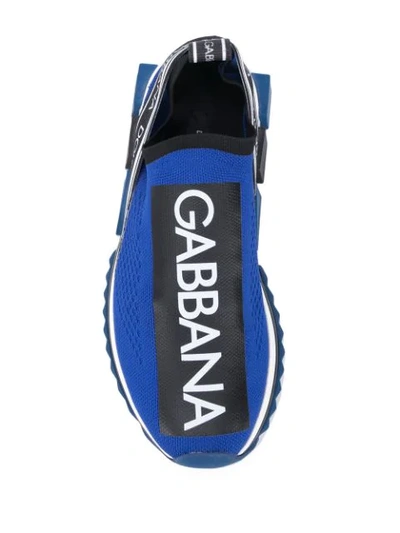 Shop Dolce & Gabbana Sorrento Sock Sneakers In Blue