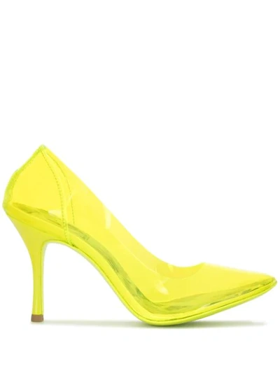 Shop Undercover Transparent 80mm Pumps In Yellow