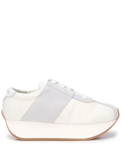 Shop Marni Big Foot Low-top Sneakers In White