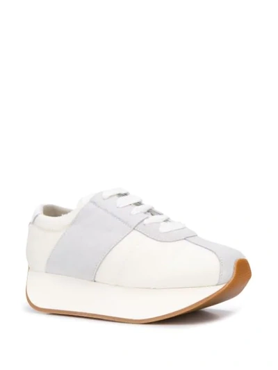 Shop Marni Big Foot Low-top Sneakers In White