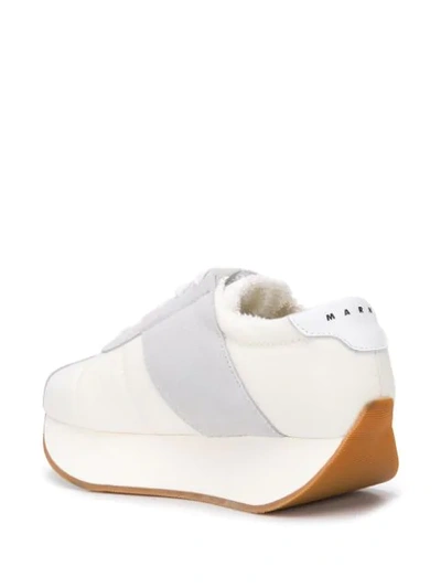 Shop Marni Big Foot Low-top Sneakers In White