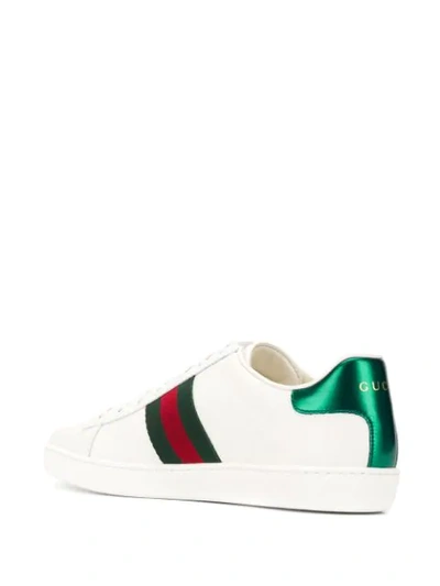 Shop Gucci Ace  Band Sneakers In White