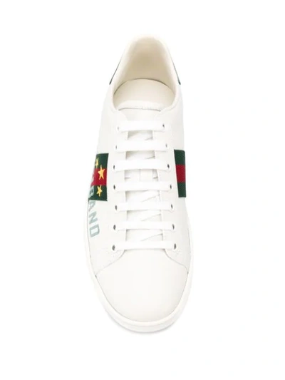 Shop Gucci Ace  Band Sneakers In White
