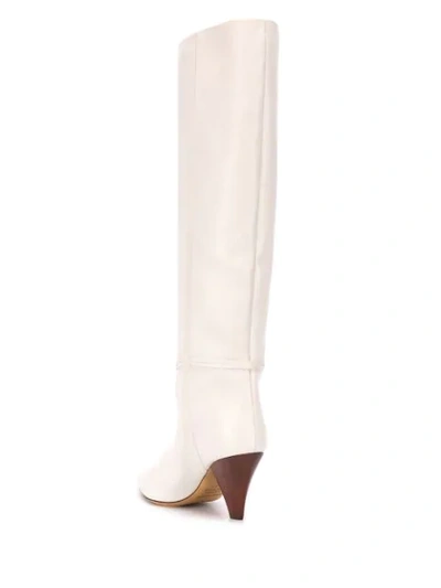Shop Isabel Marant Learl Knee-high Boots In White