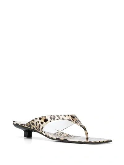 Shop By Far Jack 35mm Leopard-print Sandals In Neutrals