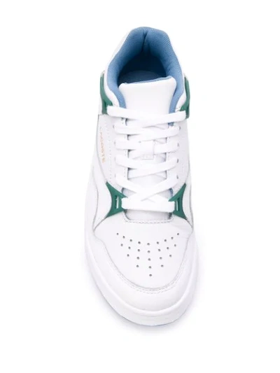 Shop Lacoste Court Slam Lace-up Sneakers In White