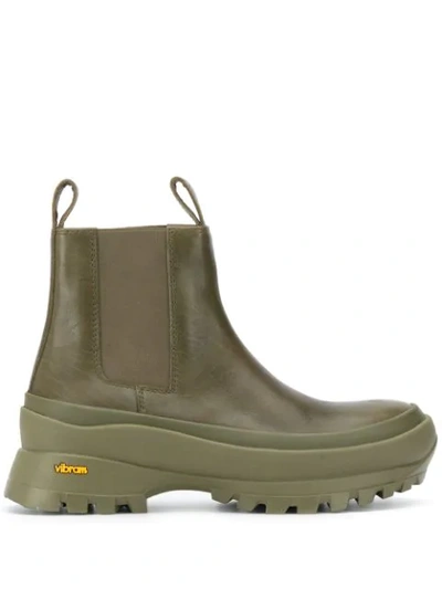 Shop Jil Sander Chunky Chelsea Boots In Grey