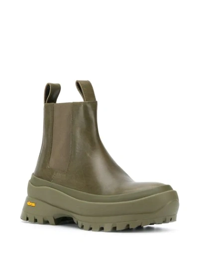 Shop Jil Sander Chunky Chelsea Boots In Grey