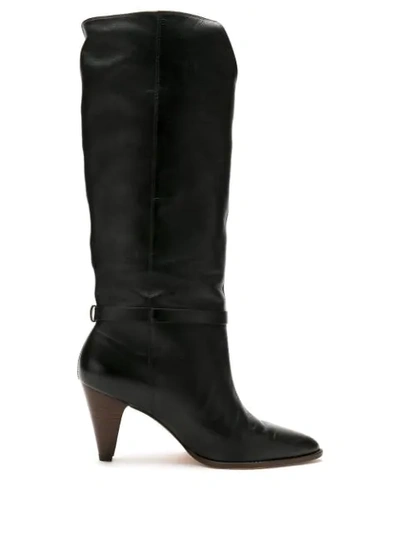 Shop Nk Leather Bia Boots In Black